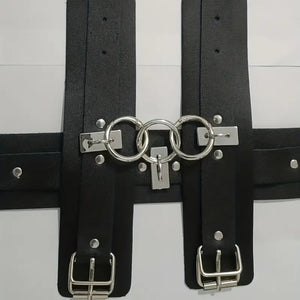 Bind Me BDSM Leather Bracelet With Collar.