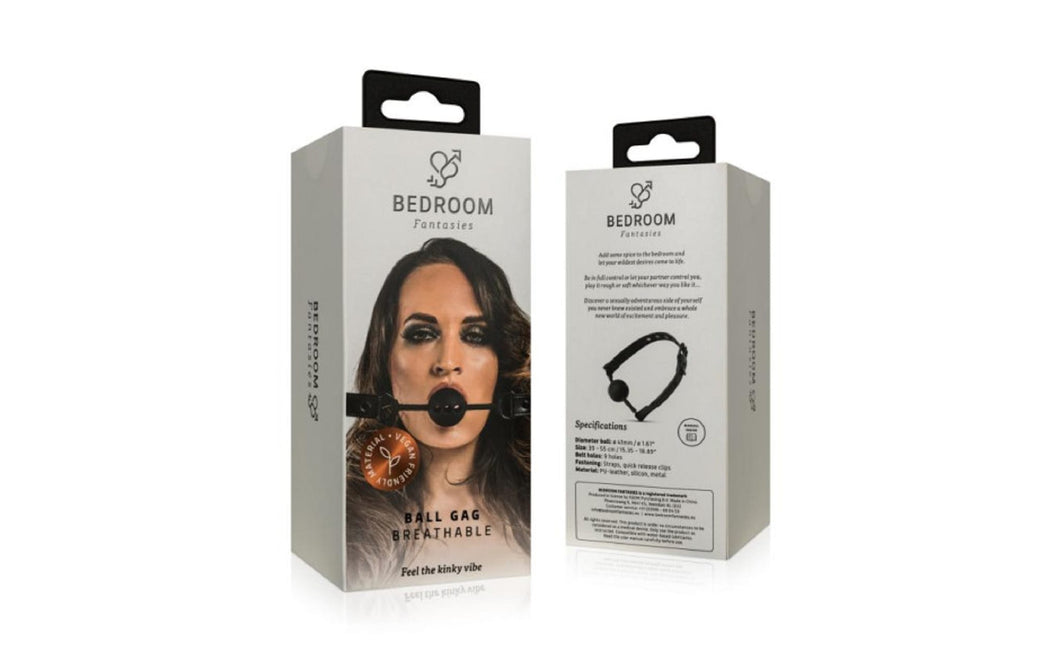 Breathable Silicone Ball Gag Black.