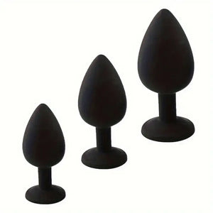 Crystals 3 Piece Anal Plug Set.