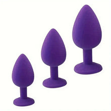 Load image into Gallery viewer, Crystals 3 Piece Anal Plug Set.
