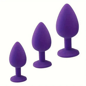 Crystals 3 Piece Anal Plug Set.