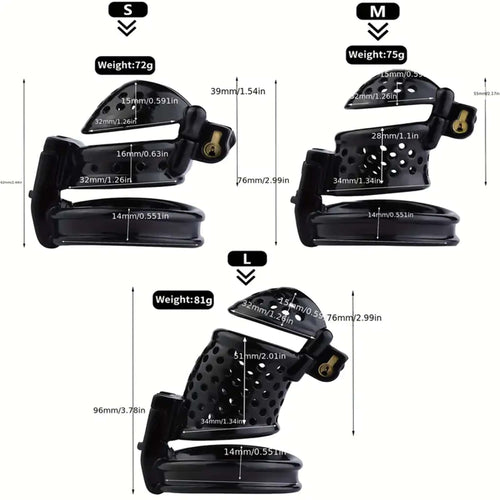 Double Lock 3D Chastity Cage.