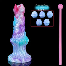Load image into Gallery viewer, Dragon ovipositor dildo with eggs.

