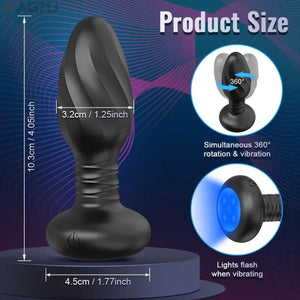 Flash Anal Plug Vibrator Remote Control Butt Plug.