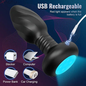 Flash Anal Plug Vibrator Remote Control Butt Plug.