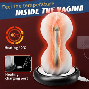 Heating Vibrating Cock Ring Anal Plug.