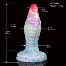 Load image into Gallery viewer, Hellfire &amp; Ice Dragon Liquid Silicone Dildo.
