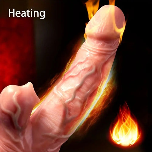 Hot Spot Thrusting Vibrating Heating Dildo.