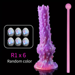 Inflated Ovipositor Dildo with Eggs.