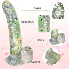 Load image into Gallery viewer, Jingle Bells Christmas Transparent Jelly Dildo.
