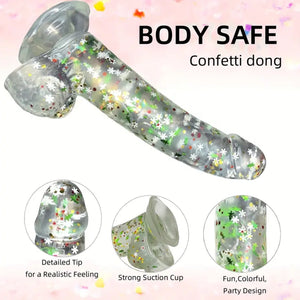 Jingle Bells Christmas Transparent Jelly Dildo.