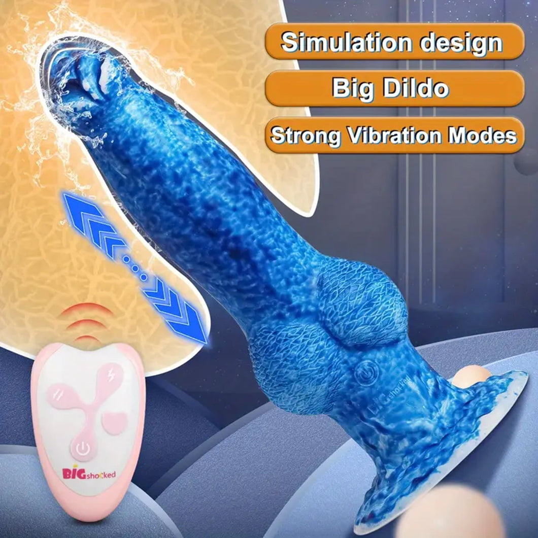 Knotted Thrusting Dildo Vibrator.