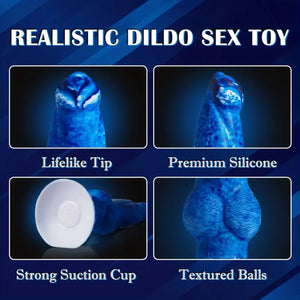 Knotted Thrusting Dildo Vibrator.