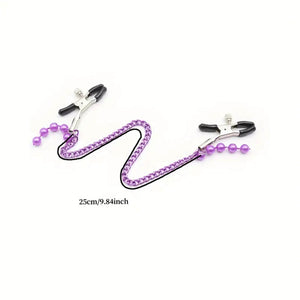 Passion Purple Nipple Clip and Chain.