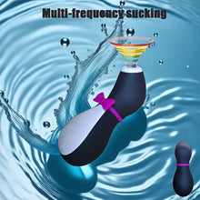 Load image into Gallery viewer, Penguin Pucker Mini Sucking Vibrator.
