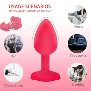 Petals Silicone Rose Butt Plug Set.