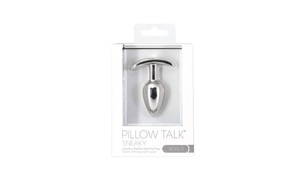 Pillow Talk Swarovski Crystal Sneaky Luxurious Stainless Steel Anal Plug.