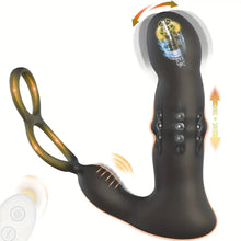 Load image into Gallery viewer, Prostate Massager w Vibrating Penis Ring.
