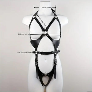Punk Faux Leather Body Harness.