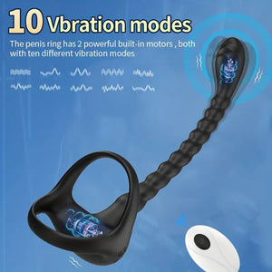 Stallion Remote Controlled Cock Ring & Pspot Stimulator.