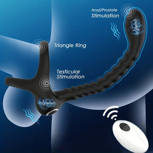 Stallion Remote Controlled Cock Ring & Pspot Stimulator.