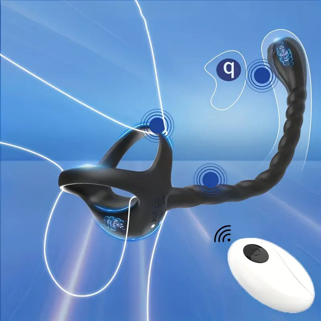 Stallion Remote Controlled Cock Ring & Pspot Stimulator.