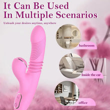 Load image into Gallery viewer, Rolling Beads Rabbit Dildo Vibrator.
