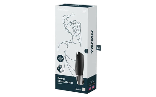 Satisfyer Power Masturbator Black Silver.