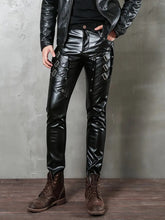 Load image into Gallery viewer, Steampunk Mens PU Leather Pants.
