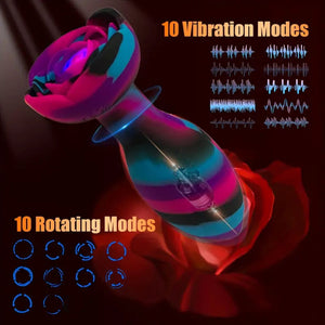 The Rose Remote Control Vibrating Anal Plug.