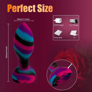 The Rose Remote Control Vibrating Anal Plug.