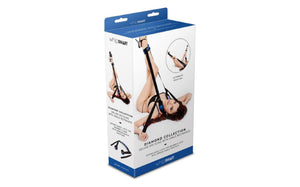 Whip Smart Diamond Deluxe Sex Swing w Ankle Restraints Blue.