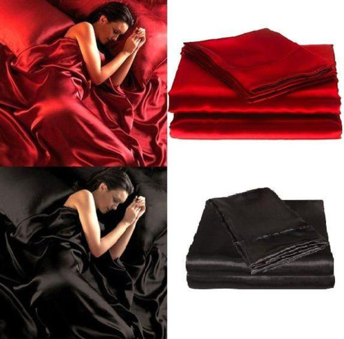 Luxury Satin Silk Soft Linen Bed Sheet Set. - Beautiful Stranger 2020