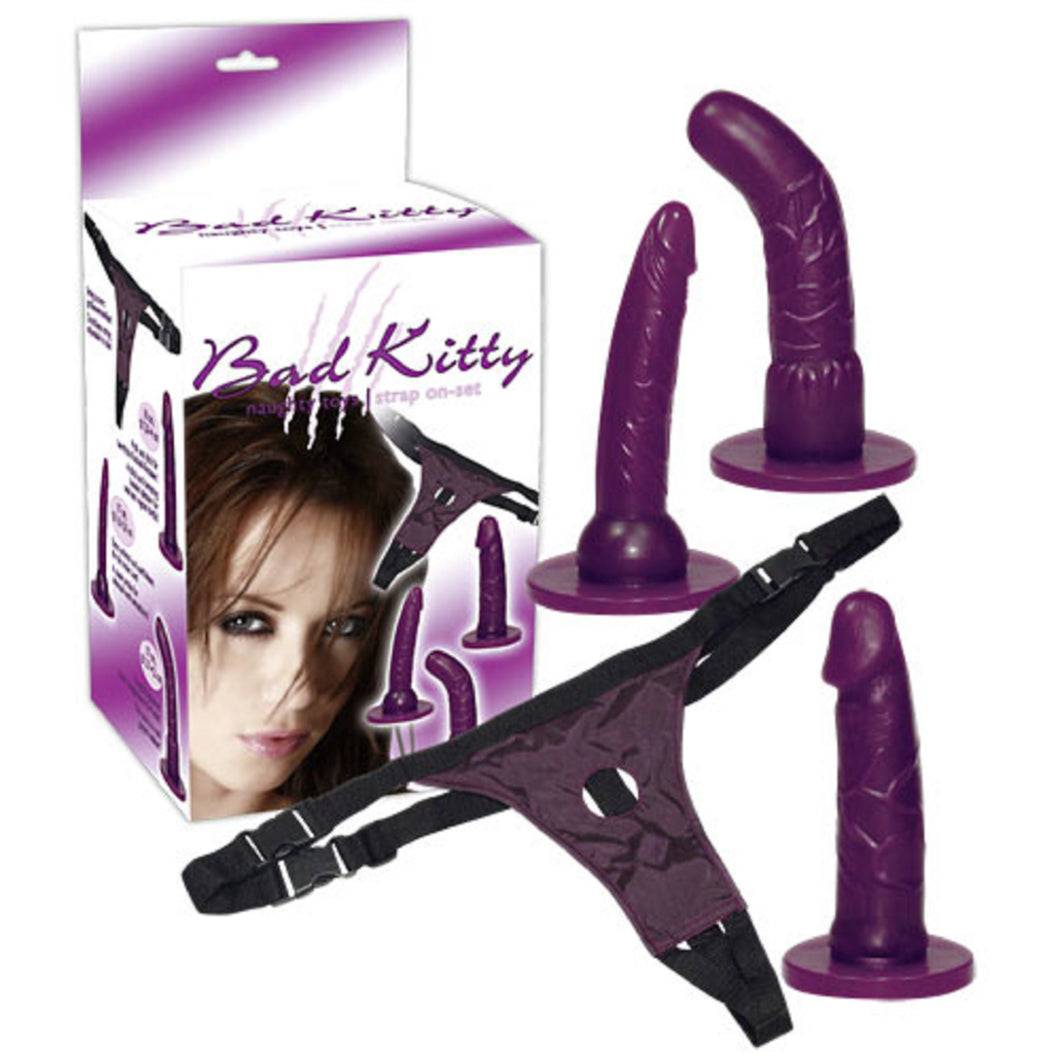 Bad Kitty White Box Strap On Purple Dildo. - Beautiful Stranger 2020