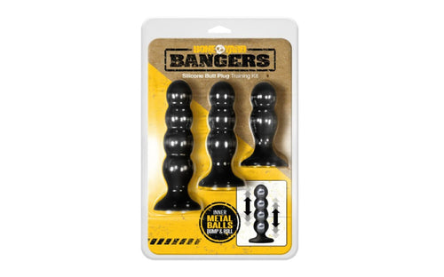 Bangers Black Silicone Ass Training Kit 3 Pc by Boneyard. - Beautiful Stranger 2020