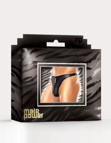 Male Power Spandex Zipper Thong - Black. - Beautiful Stranger 2020