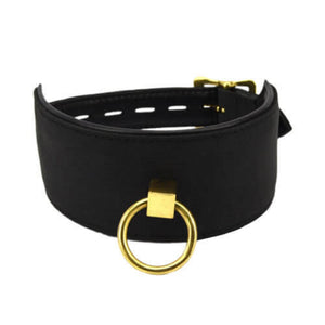 Bound Noir Black Leather Collar with O Ring. - Beautiful Stranger 2020