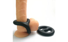 Load image into Gallery viewer, Brutus Black Yin Yang Silicone Cock and Ball Duo Ring. - Beautiful Stranger 2020

