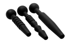 Load image into Gallery viewer, Dark Rods 3 Piece Black Silicone Penis Plug Set. - Beautiful Stranger 2020
