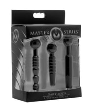 Load image into Gallery viewer, Dark Rods 3 Piece Black Silicone Penis Plug Set. - Beautiful Stranger 2020
