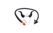 Load image into Gallery viewer, Devil Tail Anal Plug &amp; Horn Set Black. - Beautiful Stranger 2020
