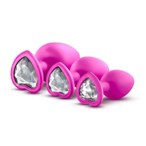 Luxe Bling Glitter Plugs Training Kit Pink With White Gems. - Beautiful Stranger 2020