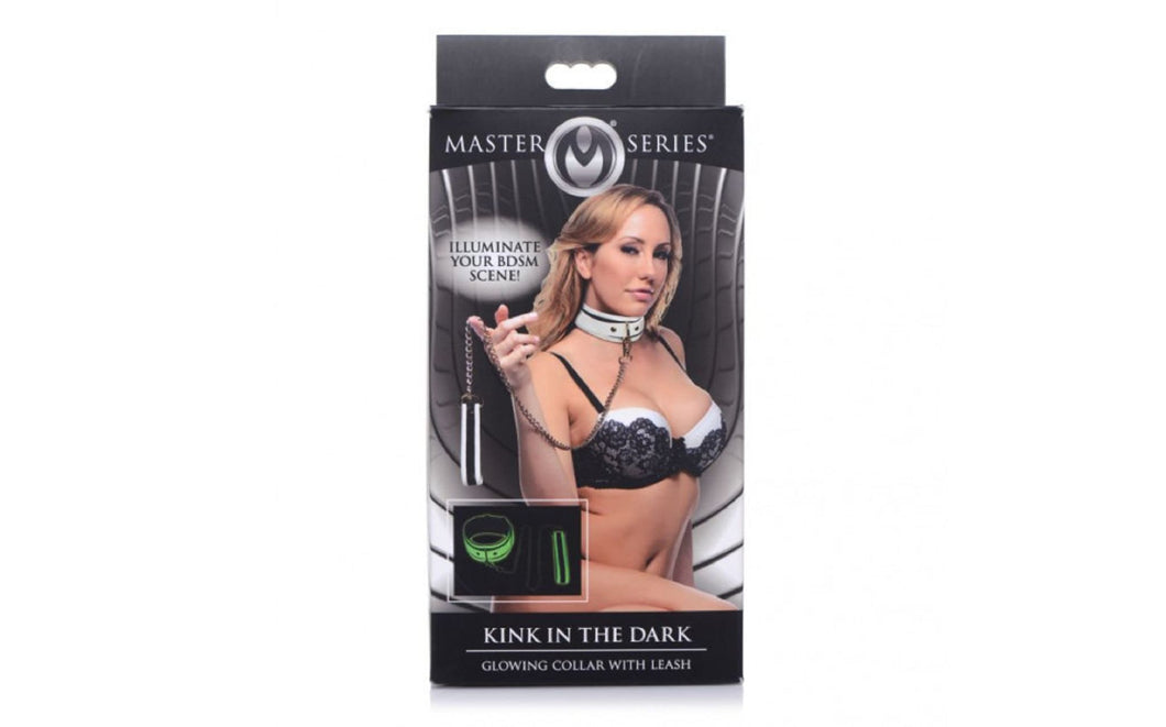 Master Series Kink in the Dark Glowing Collar & Lead Flouro Green. - Beautiful Stranger 2020