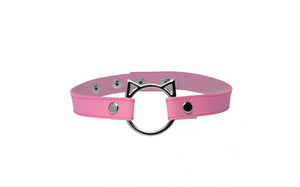 Pink Kinky Kitty Ring Slim Choker. - Beautiful Stranger 2020