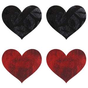 Red & Black Stolen Kisses Hearts Pasties. - Beautiful Stranger 2020