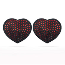 Load image into Gallery viewer, Reusable Red Diamond Heart Nipple Pasties. - Beautiful Stranger 2020
