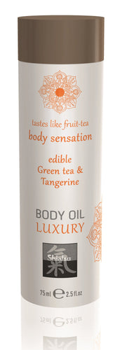 Shiatsu Luxury Body Oil Edible Green Tea and Tangerine 75ml. - Beautiful Stranger 2020