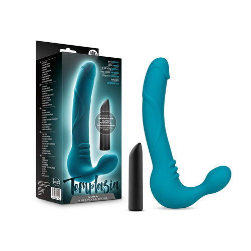Temptasia Luna Strapless Silicone Dildo Teal. - Beautiful Stranger 2020